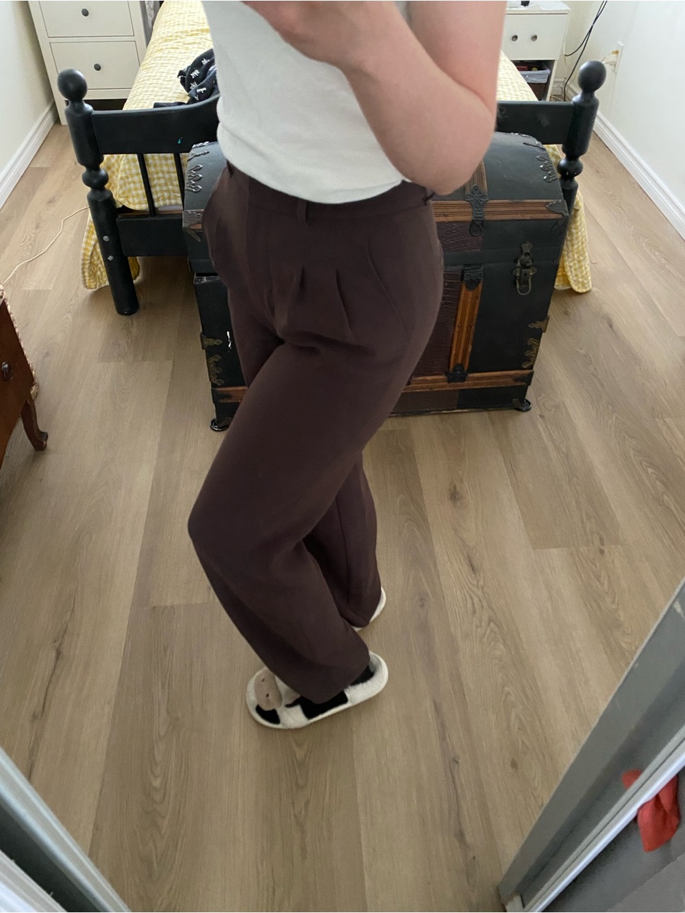 Wilfred Dark Brown High-Rise Pleated Trousers - Picture 3 of 5